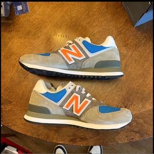 New Balance 574 Grey Orange Size 8 Mens